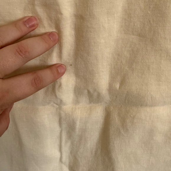 Set Of 5 Eileen Fisher Home Linen Raw Edge Butter Yellow Standard Pillowcase - Picture 10 of 11